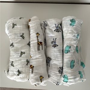 Aden + anais animal print swaddle blankets